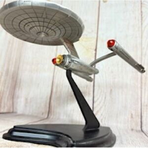 Starship Enterprise Model with Stand - Silver and Black
